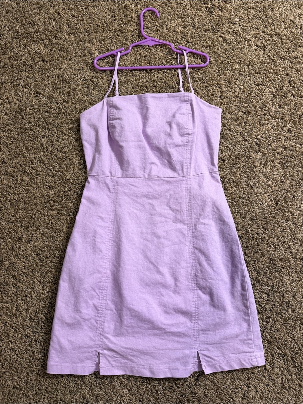 Altar'd State Pastel Lilac Spaghetti Strap Mini Dress